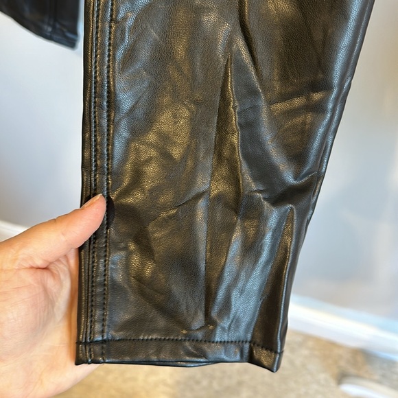 Abercrombie Faux Leather Jean Size 27 Curve Love High Rise Skinny Stretch Trendy - Picture 3 of 6